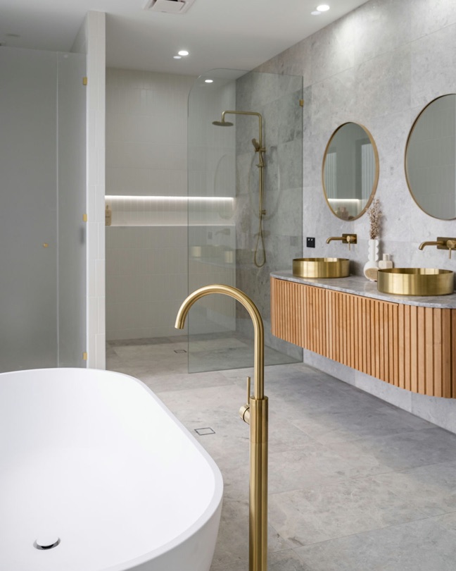 A touch of brass at BLANC Sales enquiries @xavier_elegance_realty DESIGN | DEVELOP | BUILD