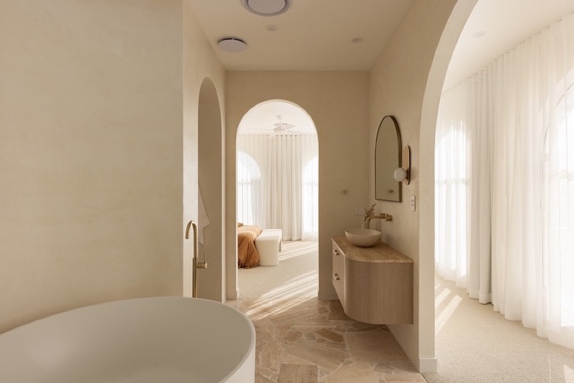 ALHAMBRA. ⠀⠀⠀⠀⠀⠀⠀⠀⠀ Our master suites are a vision of serenity - designed to offer you a peaceful retreat anytime of the day. Photographed by @nira.creative DESIGN · DEVELOP · CONSTRUCT