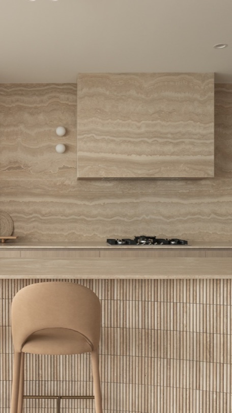 PETRA. On The Market. ⠀⠀⠀⠀⠀⠀⠀⠀⠀ This is PETRA, where sophistication and artistry meet in a kitchen that is as much a visual delight as it is a culinary sanctuary. The travertine finishes radiate an air of refined elegance, making this kitchen not just a functional area, but a stunning centerpiece for gatherings.…