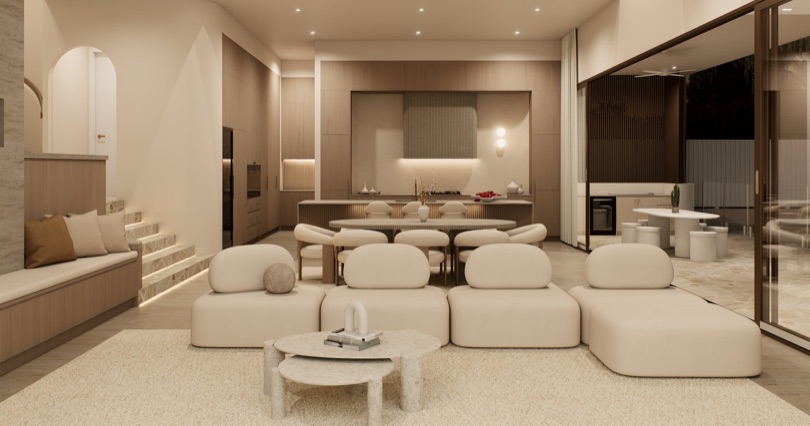 SOLACE As night falls, SOLACE comes alive — a residence where light and shadow define form, and every surface has been meticulously considered. A home of refined luxury, where architecture and atmosphere converge to create a commanding sense of calm and sophistication. All enquires to sales@sabdia.com.au DESIGN ·…