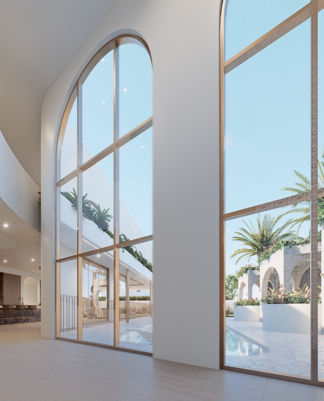 QASR Set on a commanding corner in Coorparoo, one of Brisbane’s established inner suburbs, QASR is a residence defined by its arches, its curves and the light they carry. Inside, tall arched windows face the courtyard and the pool beyond, while a sculptural staircase rises through the double-height void. The same…