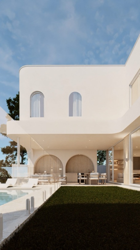 CASPIAN High above Ascot, where the city rests on the skyline, CASPIAN is entering its final stretch, and a sense of calm is settling over the home. From the street, the hand-laid stone fence and soft Venetian plaster set the tone, while timber battens curve over the garage and through the alfresco arches. Travertine…